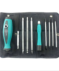 Get Your Hands On This Sick 10 In 1 Precision Screwdriver Set Made With Durable Chrome Vanadium Steel And A Nifty Magnetic Handle Perfect For Cranking Torx Bit Repairs Or Fixing Any Home Appliance Without Breaking A Sweat. 10-piece CRV screw driver kit in black carry pouch