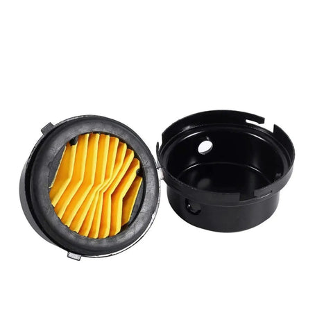 Open view of Two Pack 3/4 Inch Metal Air Compressor Muffler And Intake Filter Silencer Threaded For No Oil Air Compressors Reduces Noise