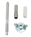 30 Pack 1/4-20 X 2-1/4 Inch Hurricane Anchor Kit With Steel Anchor Bolts Washered Wing Nuts Thread Protectors And Driving Tool