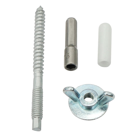30 Pack 1/4-20 X 2-1/4 Inch Hurricane Anchor Kit With Steel Anchor Bolts Washered Wing Nuts Thread Protectors And Driving Tool