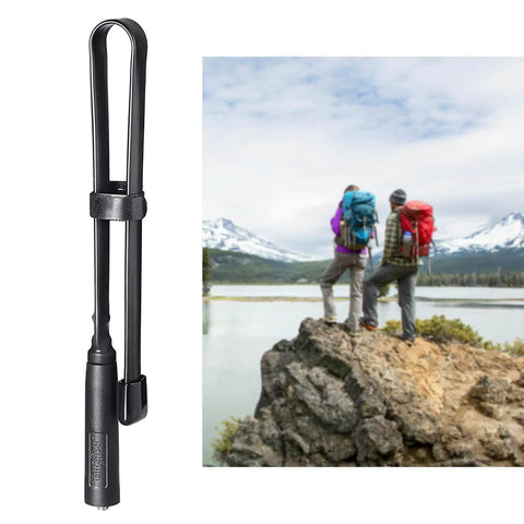 Dual Band VHF UHF 136 520 MHz Foldable CS Tactical Ham Radio Antenna 18.5 Inch SMA Female Omni Directional 3.5 dBi Gain