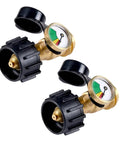 Propane Tank Gauge Level Indicator For 20 To 40 Pound Tanks With QCC1 Type1 Connection Easy Read Color Coded Dial