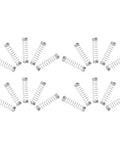 Premium 20 Pack Stainless Steel Extension Springs For Ballpoint Gel Pens With Stable Tension To Boost Writing Flow And Prevent Deformation In School Or Office Settings Without Breaking The Bank, silver springs on white