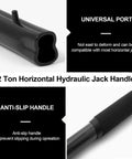 Horizontal Hydraulic Jack Handle 2 Ton Replacement For Automotive Cars With Included Rubber Gloves Compact Portable Tool For Easy Tire Changes Rugged Durable Build Lightweight Yet Beefy For On The Road Repairs Black.