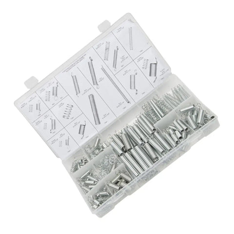Super Cool 200 Piece Spring Kit Galvanized Torsion Extension Spiral Coils For Auto Engines Appliances Electronics And Measuring Instruments open case