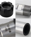 Heavy Duty 60L 100L 150L Collet Chuck Holder For CNC Milling And Lathe with high hardness, featuring a black collet and silver threads.