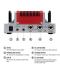 Back view of Heart Attack Mini Guitar Amp Head 5 Watt with Mesa Boogie Style Rectifier, showing input and output jacks.