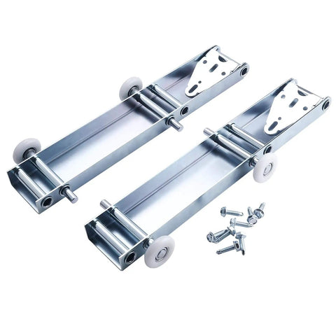 Quick Turn Top Fixture Brackets For Garage Doors With Rollers And Screws Included Space Saving Hardware Must Have Set Of 2 With Installation Kit And Heavy Duty Rollers Included