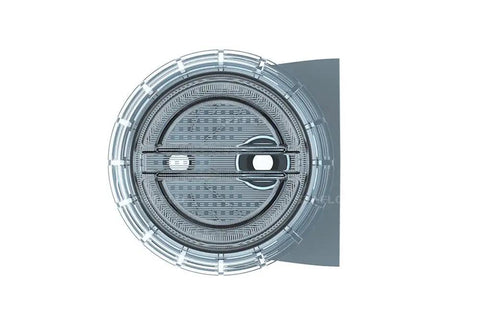 Top view of Raw Cooling Water Intake Basket Strainer for Seawater Marine And Boat, circular design, corrosion resistant material