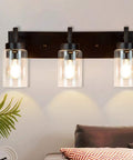 Clear Glass Lamp Shade Replacement Globe For Chandelier Pendant And Wall Sconce Lighting Cylinder Glass Shade 3-bulb fixture