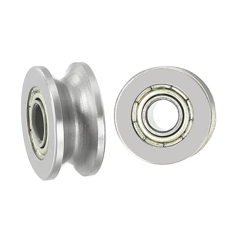 Heavy Duty V Groove Bearings 4x13x6mm 20 Pack Carbon Steel Sealed Ball Bearings Rail Roller Wheels For Track Liner Motion System Pro Grade Durable Rolling, side view