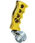 Gold finish grip steering wheel spinner knob power ball for easy turning in manual transmission cars and lawn mowers