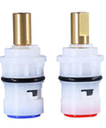 Dual Ceramic Stem Disc Faucet Cartridge Replacement Kit For Double Handle Bathroom Sink Taps Hot Cold Drip Proof Valve Repair, 2 pack