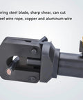 Rugged Hydraulic Cable Cutter 10 Ton Manual Steel Bar Shear Heavy Duty Cutting Tool For 30 Millimeter Wire Rope Built To Last Industrial Cutter For Reinforced Concrete Wire Rope Steel Strand And Iron Chain, spring steel blade