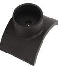 Beefy Bottle Jack Adapter Saddle For 3 Inch Axles, heavy duty hydraulic axle cradle, black metal, top view angle