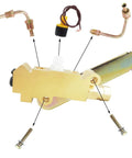Heavy Duty Brass Brake Proportioning Valve Delivers Slick Stopping Power For Front Disc And Rear Drum Brakes showing brass body and fittings.