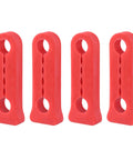 Heavy Duty Car Door Damper Buffer Sound Deadener Seal To Knock Out Annoying Rattles And Mute Road Vibrations With Premium Thick Rubber set of four red pads.
