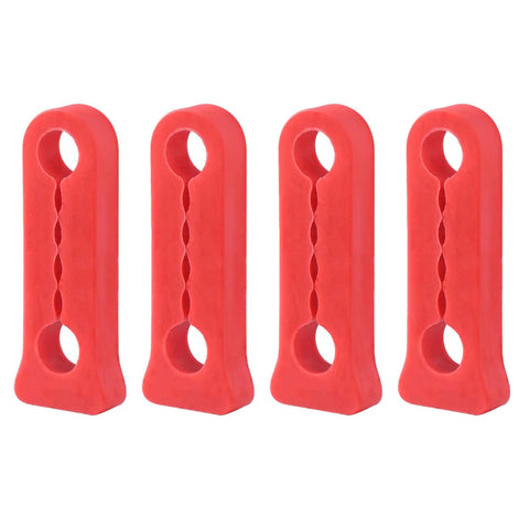 Heavy Duty Car Door Damper Buffer Sound Deadener Seal To Knock Out Annoying Rattles And Mute Road Vibrations With Premium Thick Rubber set of four red pads.