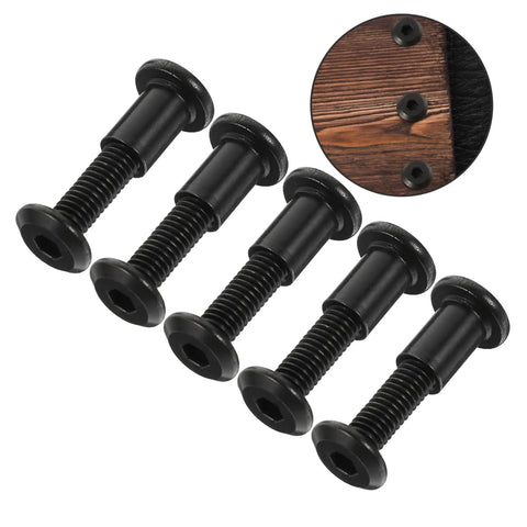 Heavy Duty 10 Pack Countersunk Binding Screws And Barrel Nuts For Furniture Hardware And Photo Album Crafting With Dang Solid Metal Construction And Sweat Free Assembly For Everyday Diy Tasks, black metal screws.