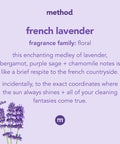 All Purpose Cleaning Wipes French Lavender Scent for Multi Surface Use Compostable Wet Wipes 70 Count Pack of 1 information card