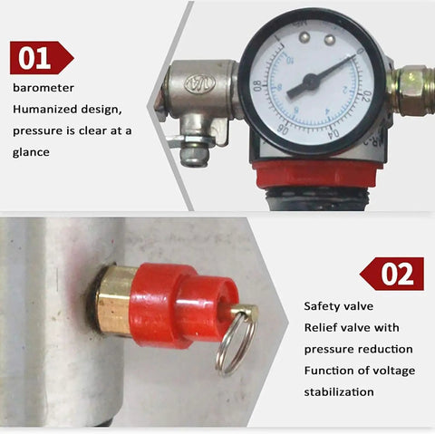 Heavy Duty Stainless Steel Pneumatic Oil Transfer Pump. Air Operated Barrel Pump With Pressure Gauge And Safety Valve. Perfect For Diesel, Solvent, And Lubricant Pumping Injection Tasks In Industrial Settings. Reliable Performance.