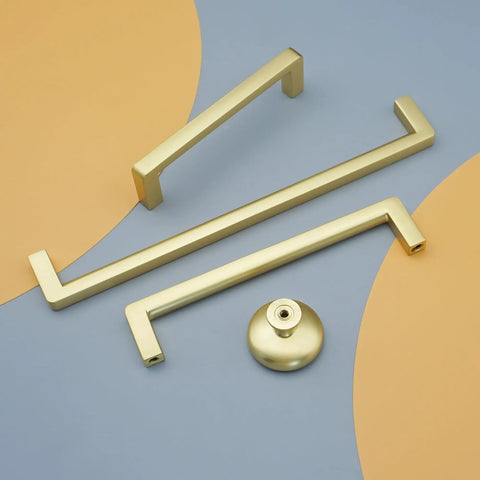 Dope Three Size Cabinet Pulls Set In Brushed Nickel Black And Matte Gold Finish Sleek Drawer Handles for Kitchen and Bathroom