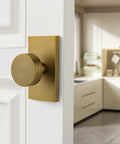 Antique Brass Dummy Door Knobs Interior Modern Vintage Square Door Handles For Bifold And Closet Doors Rectangle Style 2 Pack Easy Install Non Latching Hardware