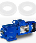 Felt Washers For Motor Shaft And Gearbox Protection, 24x11.5x6mm, 20 Pack, with blue electric motor illustration