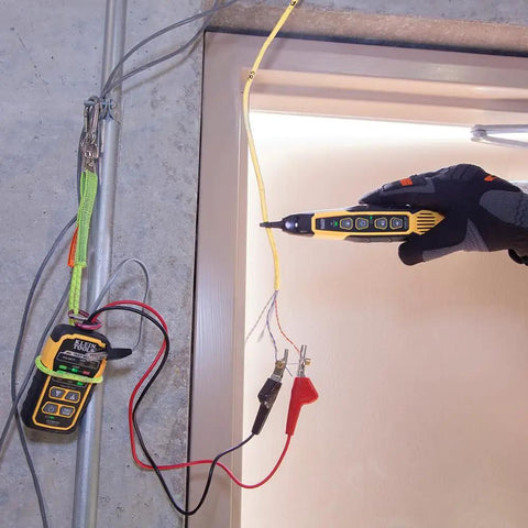 VDV500-123 Wire Tracer Tracing Probe with LED work light testing Ethernet cables on concrete wall
