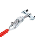 Push Pull Clamp With Double Heads For Welding And Router Tables, ergonomic toggle clamp, solid iron construction, red handle