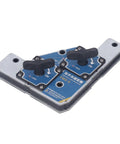 Heavy Duty Welding Magnets 28KG Pull Force, Dual Switch Angle Fixture for steel plate, showing knobs and design details.