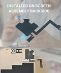 Proximity Sensor Earpiece Flex Cable Replacement For iPhone 15 Pro Max includes metal bracket and ambient light sensor installed