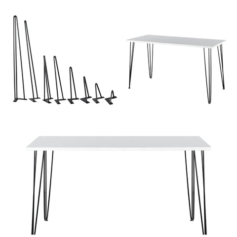 30 Inch Heavy Duty Hairpin Table Legs Set Of 4 With Black Powder Coat Finish For DIY Desks Tables Dining Countertops And Kitchen Surfaces Industrial Modern Hairpin Furniture Legs