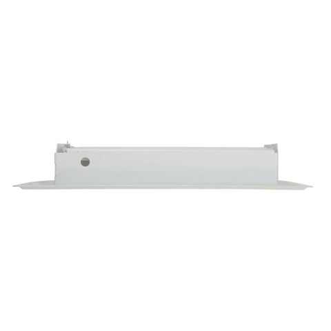Side view of Louvered Floor Register 4-Inch By 8-Inch Steel White 5 Pack For Mobile Homes And RVs Built To Last With Smooth Opening