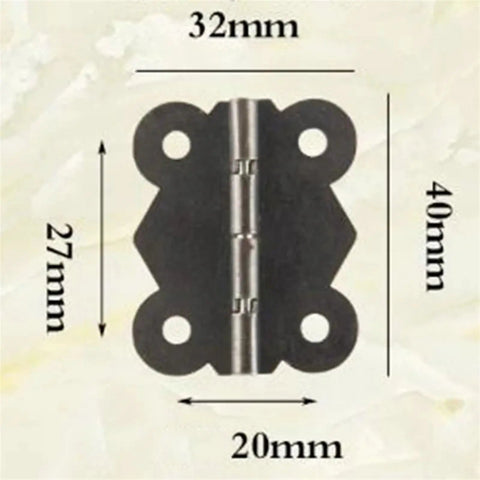 Butterfly Hinges Latch Hasp Kit for Cabinets and Wooden Boxes Vintage Hardware Decor for Jewelry Boxes and Wine Cases 32mm size