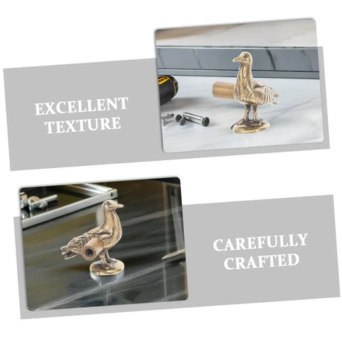 Brass Dove Cabinet Pulls Set Two Pack Smooth Safe Touch DIY Installation Vintage Peaceful Design Decorative Drawer Handles