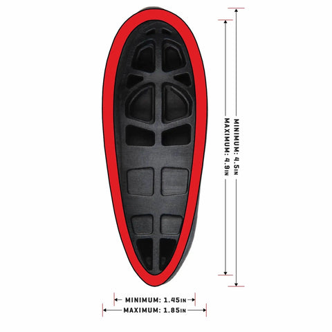 Recoil Eraser II Slip-On Pad For Medium Firearms A Comfortable Black Cushion That Fits Most Rifles And Semi Auto Shotguns Includes A Size Gauge Chart