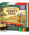 120 Count Nespresso Compatible Coffee Pods Go To Variety Pack For Original Machines Ristretto Espresso And Lungo Capsules
