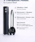 Motorized Heated Muscle Scraper Tool For Fascia Release And Full Body Contouring with display showing modes and controls