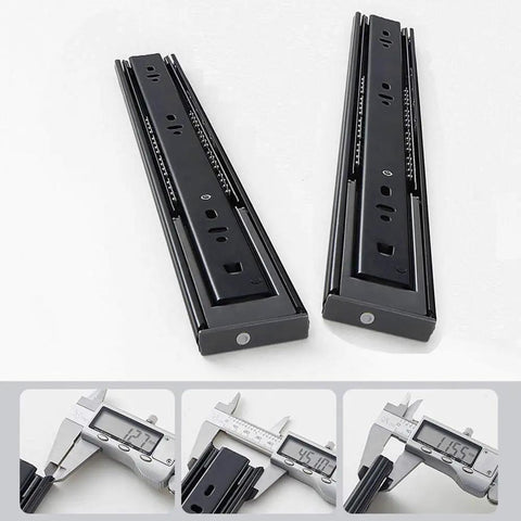 Beefy Heavy Duty Drawer Slides With Soft Close And Push To Open 3 Fold Full Extension Rails Industrial Grade 40 Cm Drawer Size
