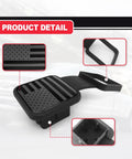 Beefed Up Heavy Duty 2 Inch Receiver Hitch Cap With Dust Proof Plug, rugged aluminum rubber build, square mouth protector, flag design
