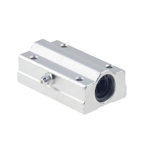 Two Pack Linear Motion Bearing Blocks Beefed Up With SCS10UU to SCS30UU And SCS10LUU to SCS20LUU For CNC Parts And 3D Printer Projects 10 To 30mm Length Precision Machine Tools Smooth Glide Bearings Built For Durability And Precision. aluminum linear bearing block with side set screw, black insert