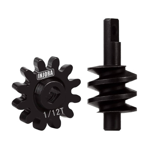 Underdrive Differential Gears Set For 1/24 RC Crawler 1/12T Steel Worm Gear Upgrade Kit For Axial SCX24 C10 JLU Gladiator