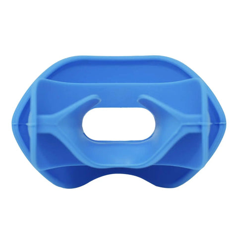 Blue Silicone Regulator Mouthpiece With Lip Shield For Comfort And Cold Water Protection Fits Most Regulators And Snorkels