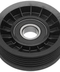 ACDelco Gold 38009 flanged idler pulley, black plastic wheel with metal bearing