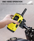 Heavy-Duty Motorcycle Walkie Talkie Mount for Bikes and ATVs - Universal Two-Way Radio Holder on handlebars with one-hand access