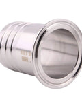 Close-up of 2 Inch Tri Clamp to Hose Barbed Adapter SUS304 Stainless Steel Sanitary Fitting for Rubber and TPU Hoses