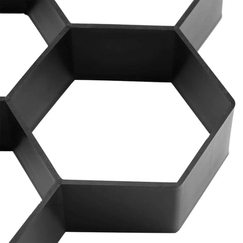 Close-up of Hexagon Concrete Molds 11.6 x 11.6 Inch Reusable Paver Moulds Walkways Patios Garden Paths Durable PP Material No Fuss Stepping Stone Set