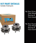 Rear Left And Right Wheel Bearing And Hub Assembly Set For 2020 To 2025 Ford Explorer Police Interceptor Utility And Lincoln Aviator Two Piece Beefed Up Heavy Duty Replacement Kit with box