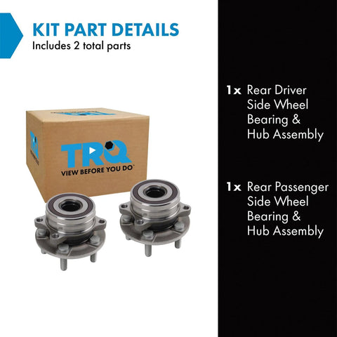 Rear Left And Right Wheel Bearing And Hub Assembly Set For 2020 To 2025 Ford Explorer Police Interceptor Utility And Lincoln Aviator Two Piece Beefed Up Heavy Duty Replacement Kit with box